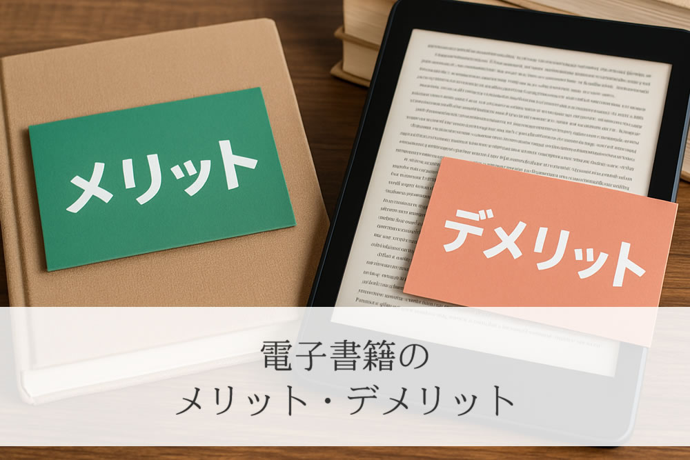 電子書籍のメリットとデメリットのイメージ