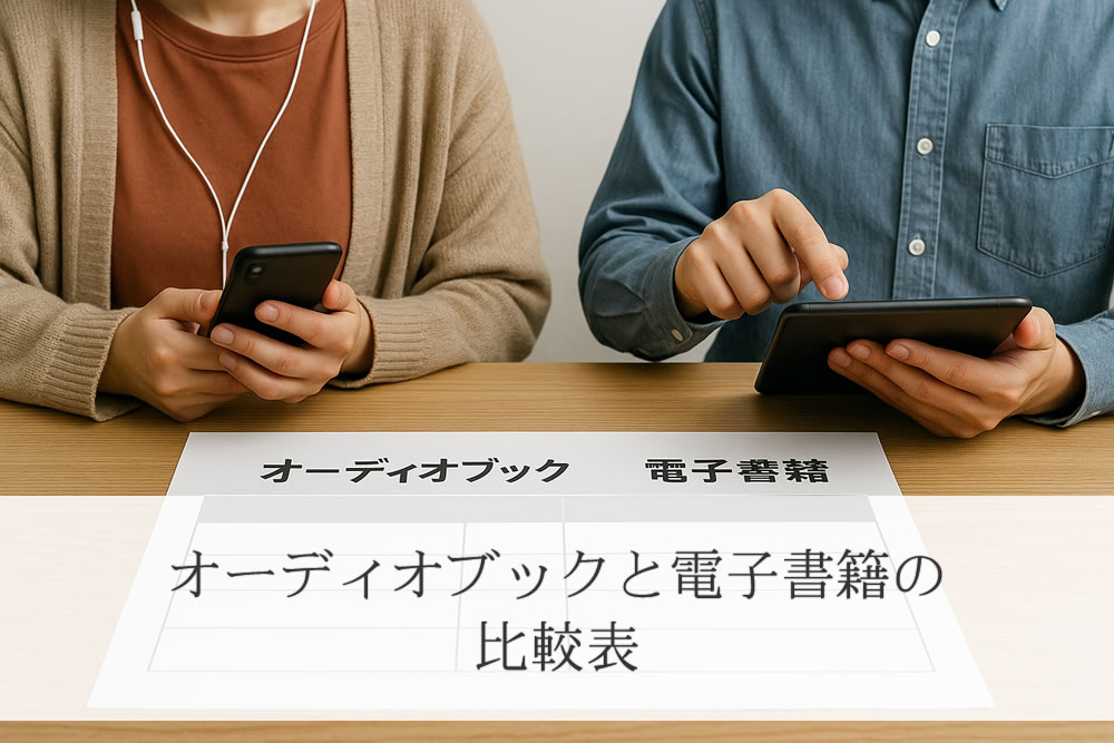 オーディオブックと電子書籍を比べてる人