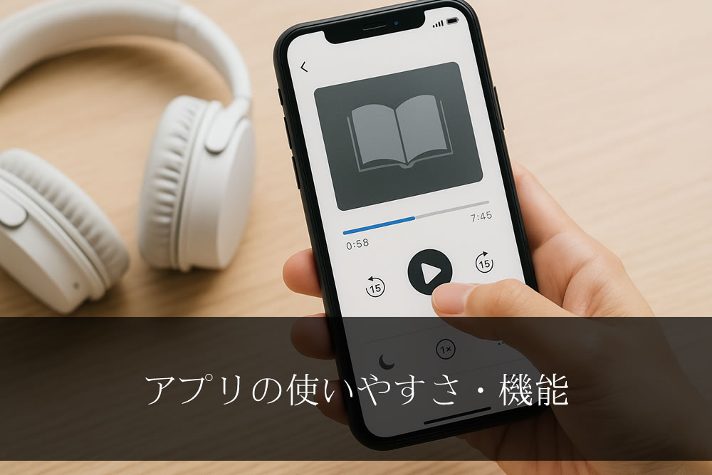 オーディオブックアプリを捜査する手