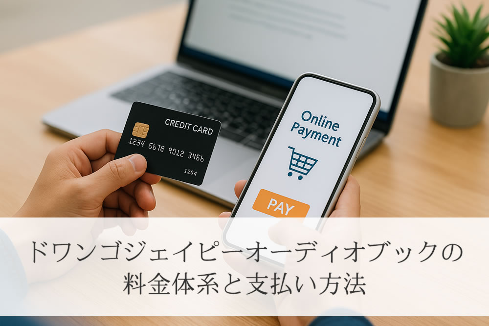 ドワンゴジェイピーオーディオブックで支払いをする