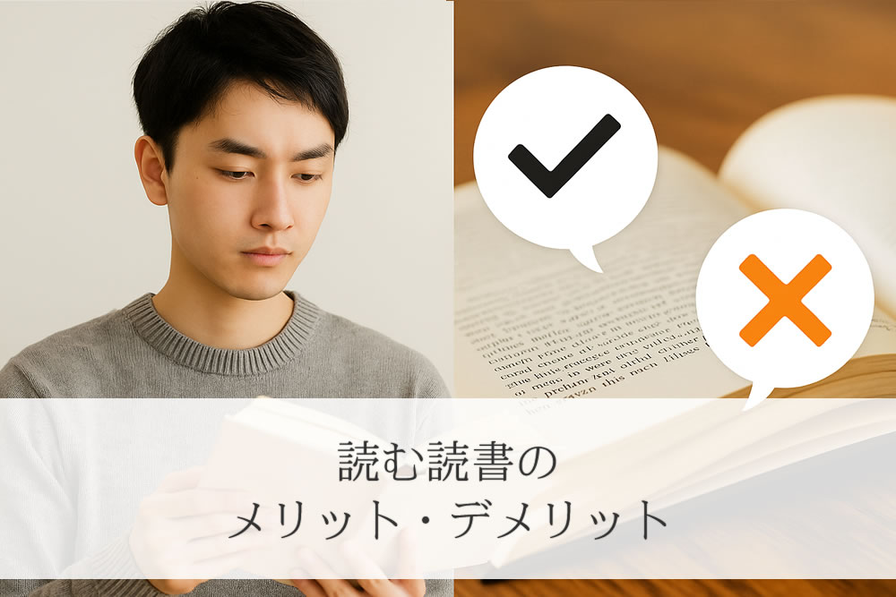 読む読書のメリットとデメリットを感じてる人