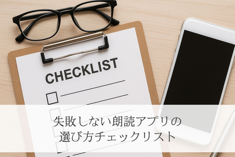 朗読アプリに関するチェックリスト