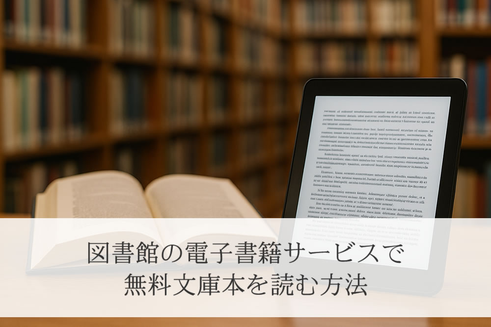 図書館で弟子書籍を読むイメージ