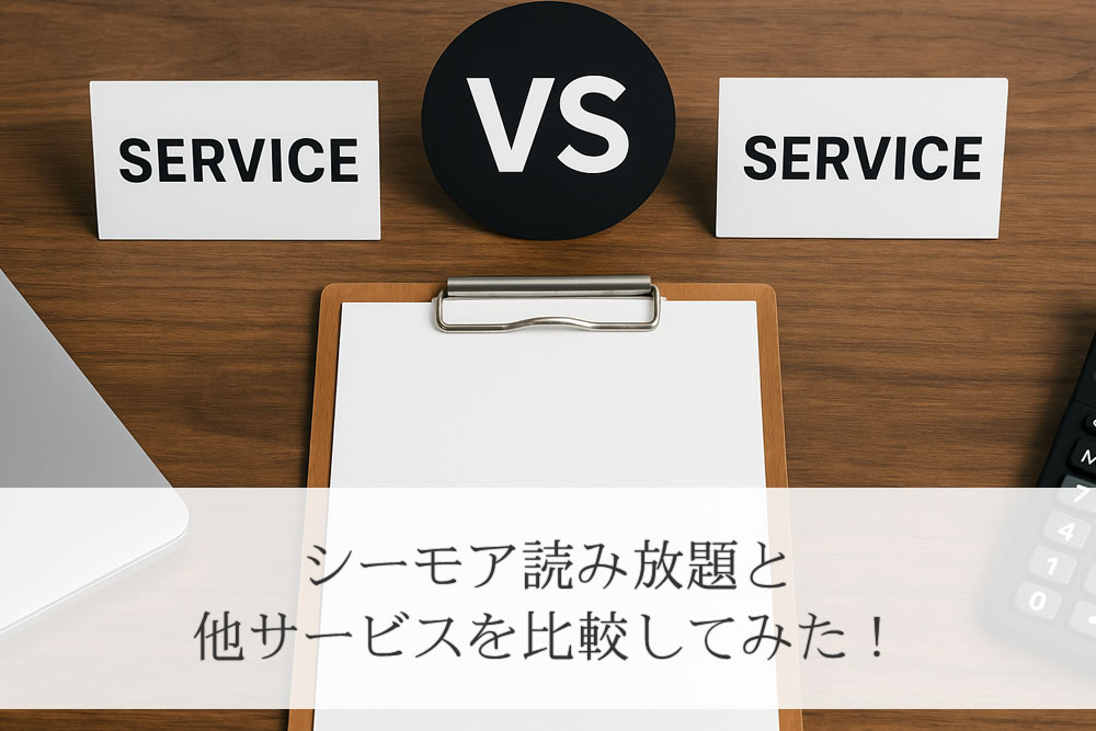 シーモア読み放題と他サービスの比較イメージ