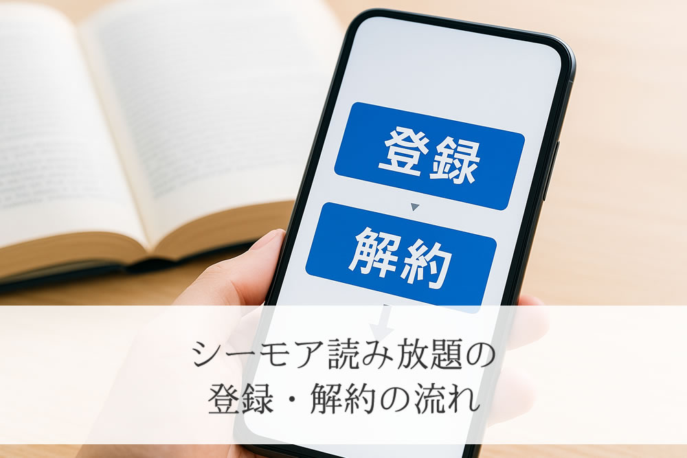 シーモア読み放題の登録・解約画面イメージ