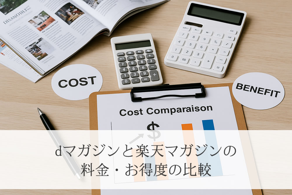 dマガジンと楽天マガジンの費用計算シーン