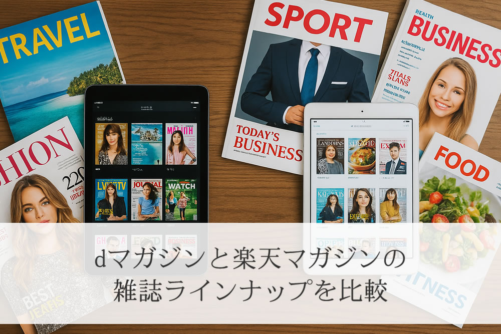 dマガジンと楽天マガジンで取り扱われている雑誌