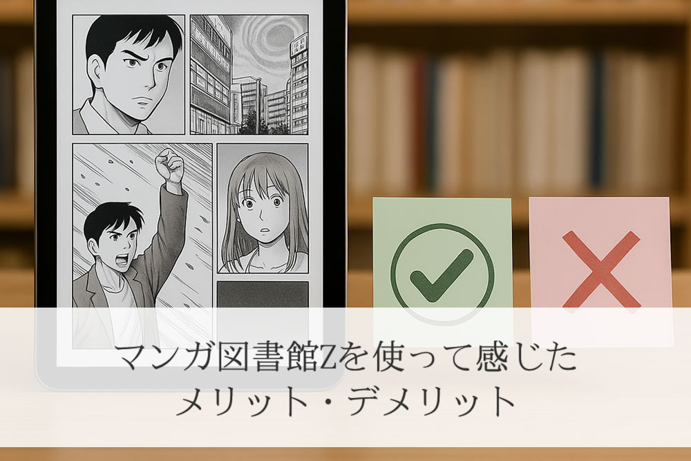 マンガ図書館zのメリットとデメリットのイメージ