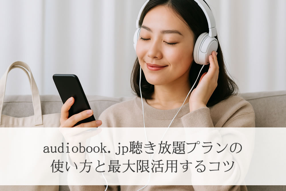 audiobook.jpで聴いてる女性