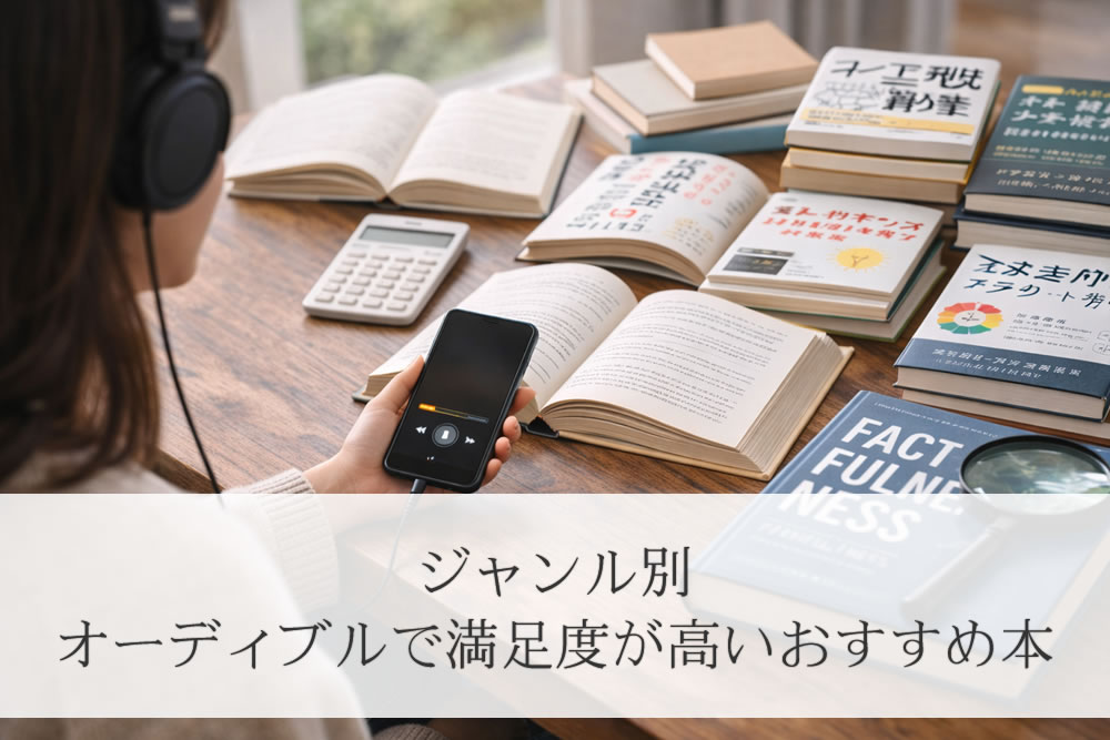 ジャンルからオーディブルおすすめ本を探す女性