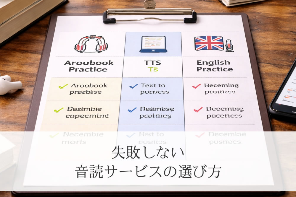 音読サービスの機能一覧表
