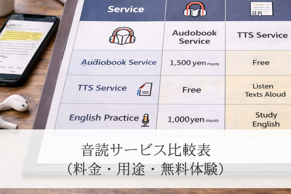 音読サービスの比較表