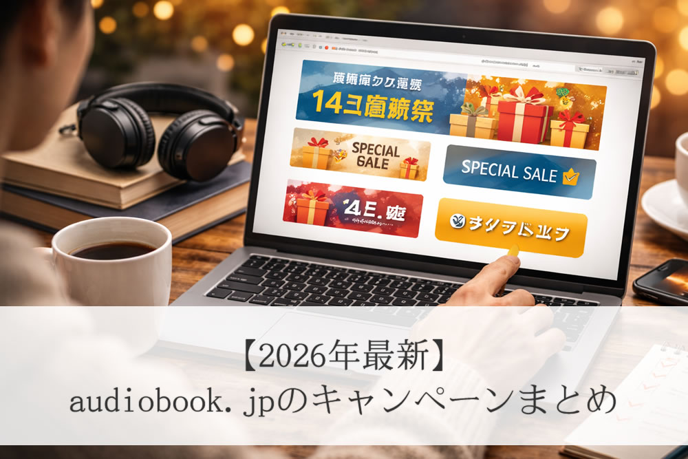 audiobook.jpのキャンペーン一覧画面
